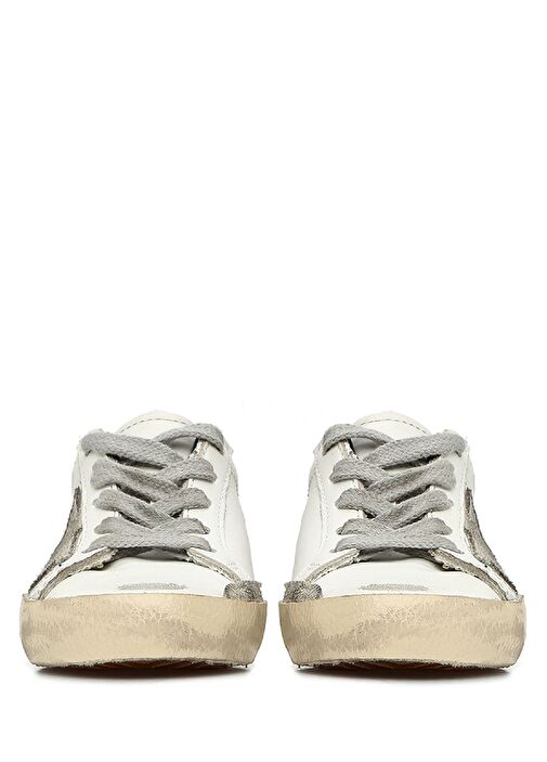 Superstar Beyaz Gri Unisex Çocuk Deri Sneaker - Görsel 4