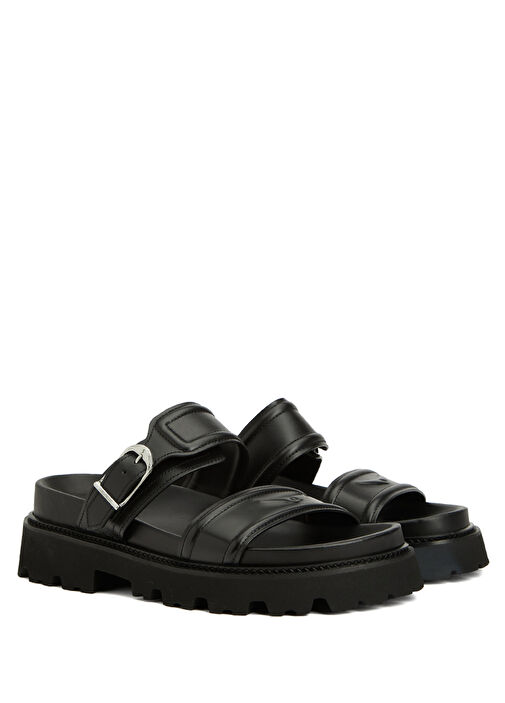 Ride Siyah Kadın Deri Terlik - Görsel 3