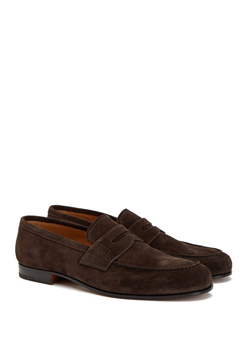 Koyu Kahverengi Erkek Süet Loafer - Görsel 3