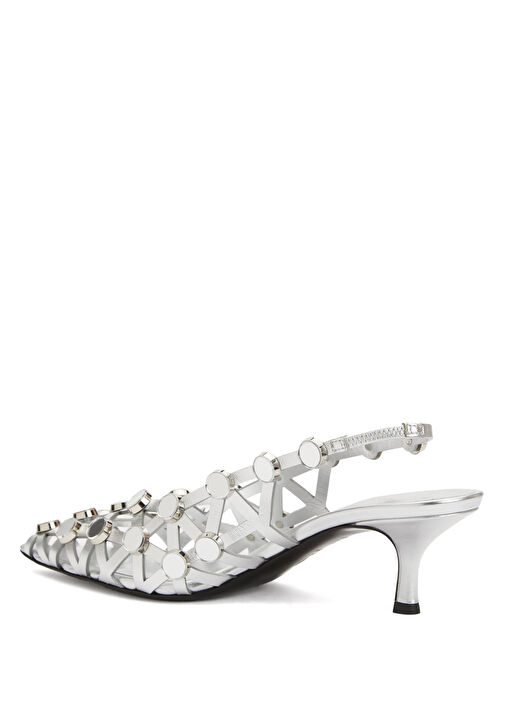 Silver Deri Topuklu Ayakkabı - Görsel 4