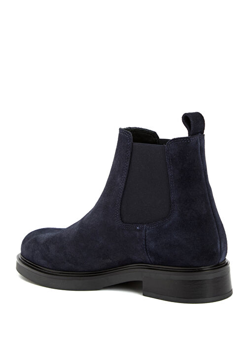 Lacivert Lastikli Kadın Deri Bot - Görsel 4