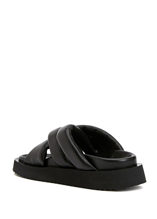 Siyah Kadın Deri Terlik - Görsel 4