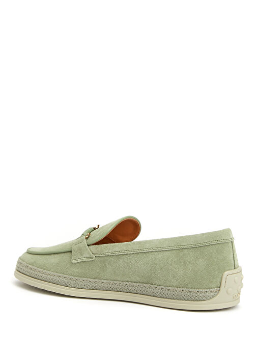 su Yeşili Kadın Deri Loafer - Görsel 4