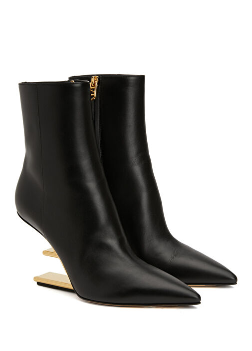 First Siyah Kadın Deri Çizme - Görsel 3