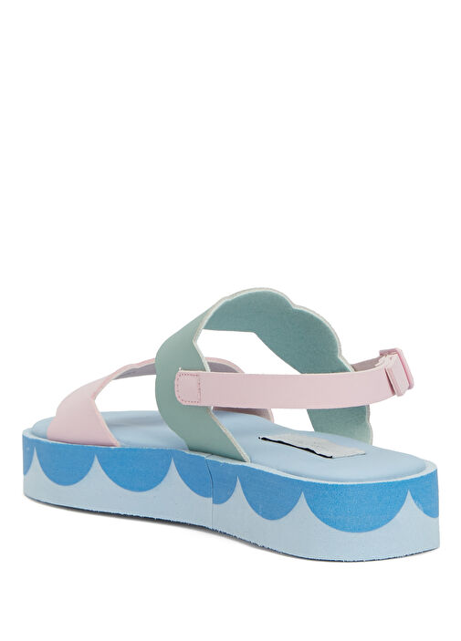 Çok Renkli Kız Çocuk Sandalet - Görsel 4