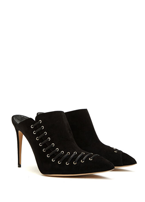 Dobre Siyah Kadın Süet Terlik - Görsel 3