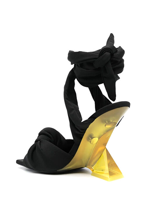 Duse Siyah Gold Kadın Sandalet - Görsel 4