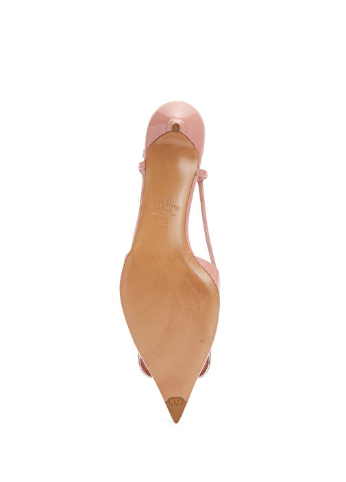 VLogo Pembe Deri Topuklu Ayakkabı - Görsel 6