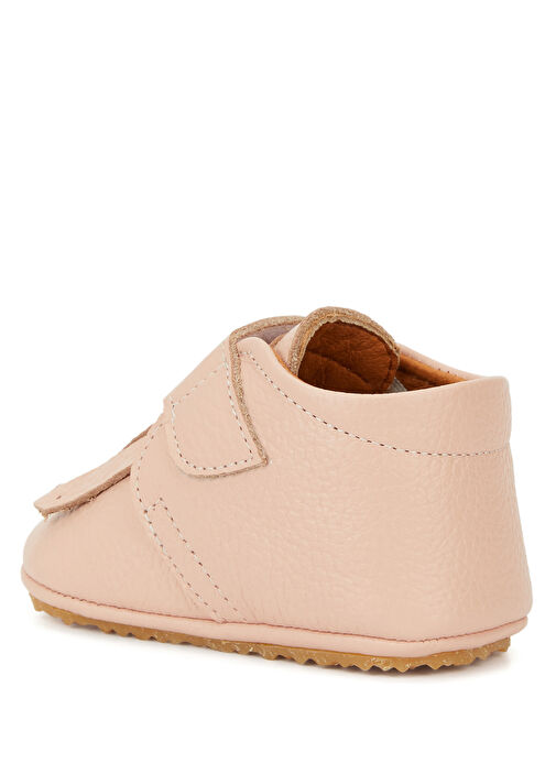 Pudra Püskül Detaylı Kız Bebek Deri Ayakkabı - Görsel 4