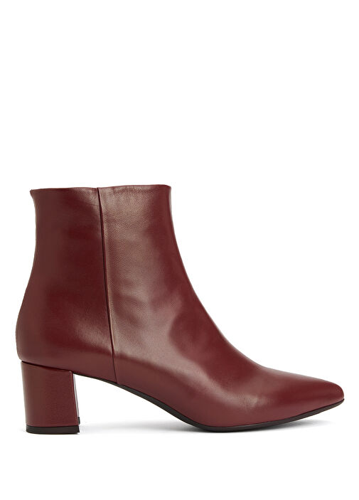 Bordo Kadın Deri Bot - Görsel 2