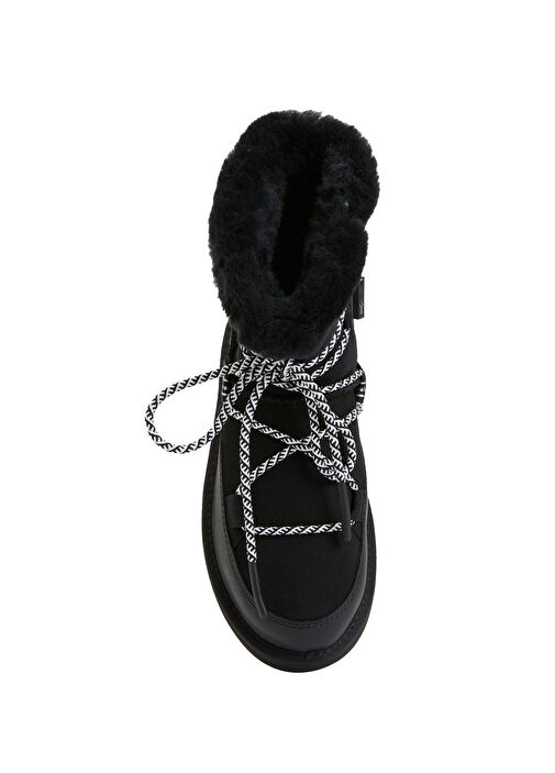 Blurred Siyah Kadın Deri Bot - Görsel 5