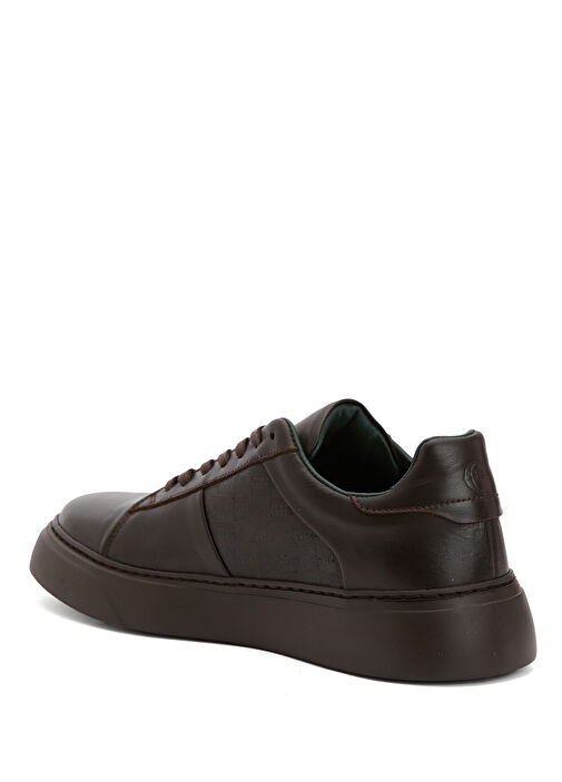 Kahverengi Kadın Deri Sneaker - Görsel 4