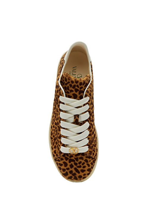 Leopar Kadın Deri Sneaker - Görsel 5