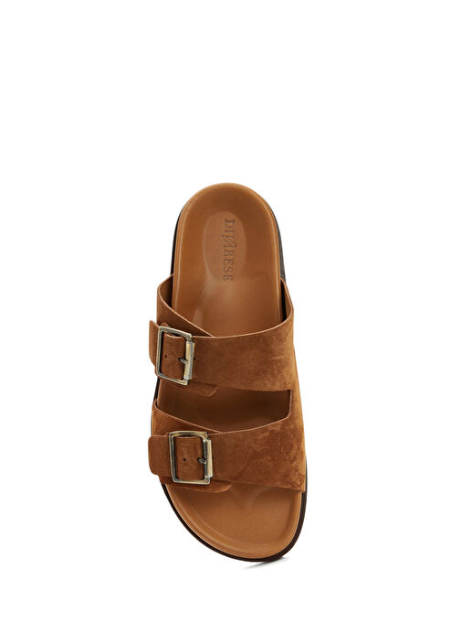 Taba Kadın Süet Terlik - Görsel 5