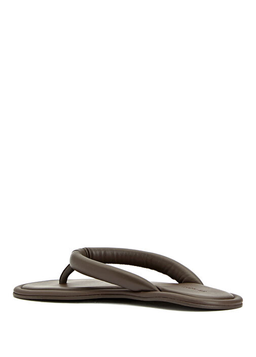 Kahverengi Kadın Deri Terlik - Görsel 4