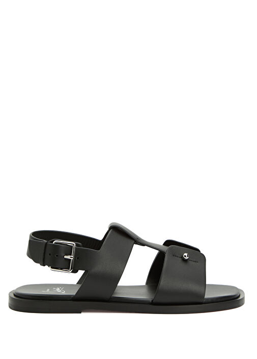 Chambeliss Siyah Erkek Deri Sandalet - Görsel 2