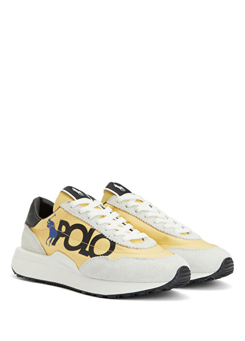 Train 89 Beyaz Sarı Erkek Deri Sneaker - Görsel 3