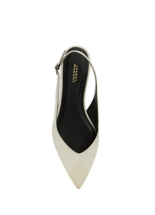 Branee Kırık Beyaz Troklu Deri Babet - Görsel 5