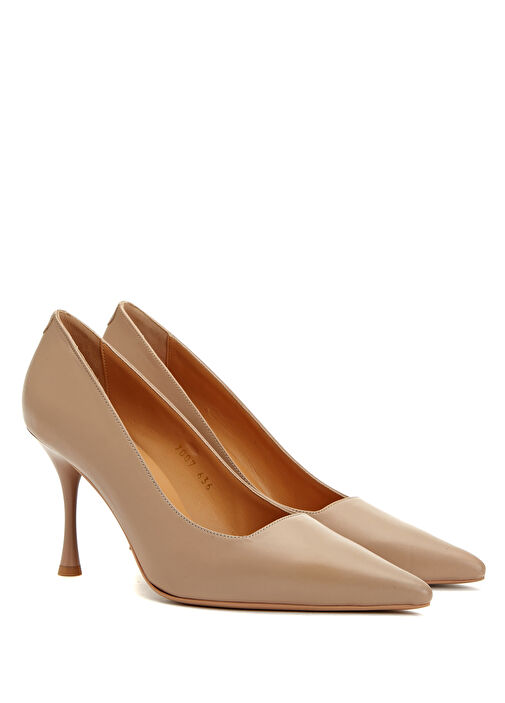 Nude Kadın Deri Topuklu Ayakkabı - Görsel 3
