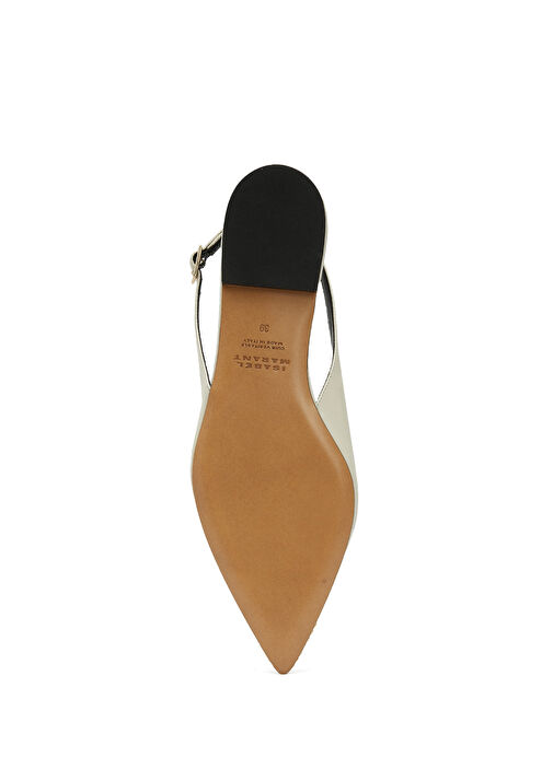 Branee Kırık Beyaz Troklu Deri Babet - Görsel 6