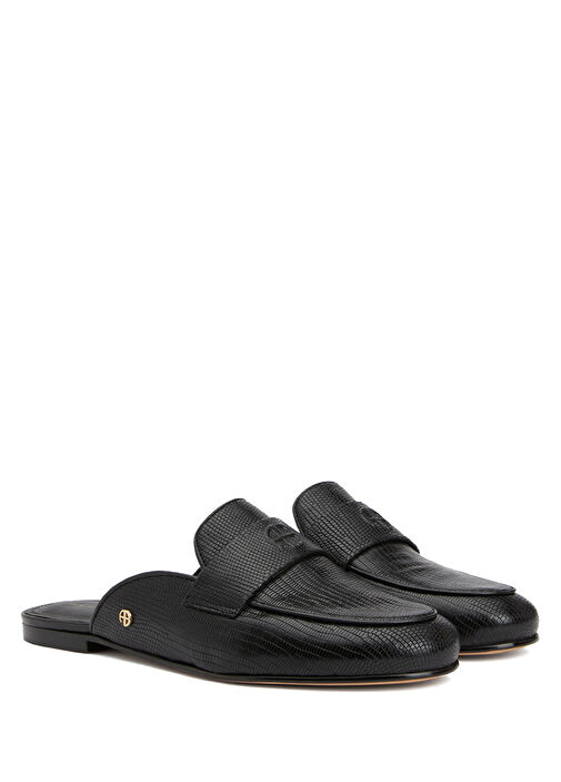 Corrine Siyah Kadın Deri Terlik - Görsel 3