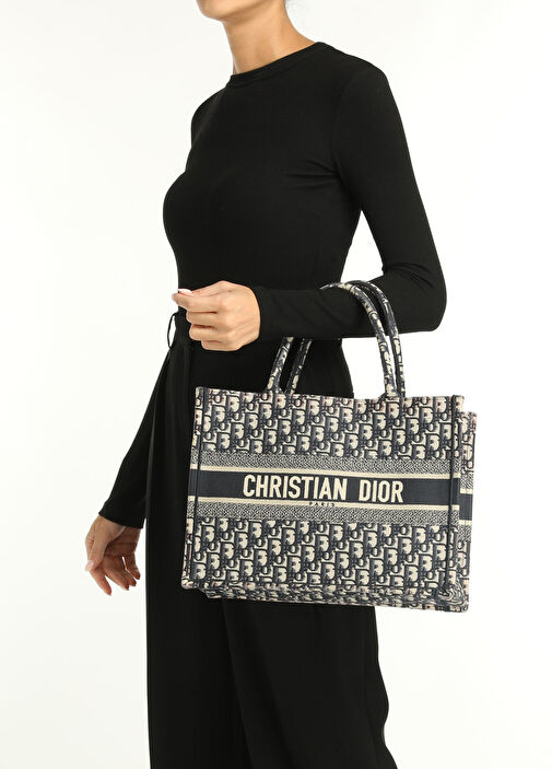 Beymen Reborn - Christian Dior Oblique Jacquard Book Çanta - Çok