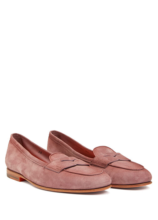 Pembe Kadın Deri Loafer - Görsel 3