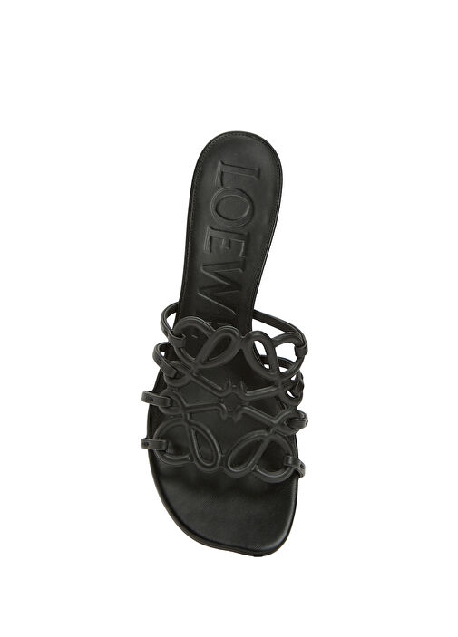 x Paula's Ibiza Petal Siyah Kadın Deri Sandalet - Görsel 5