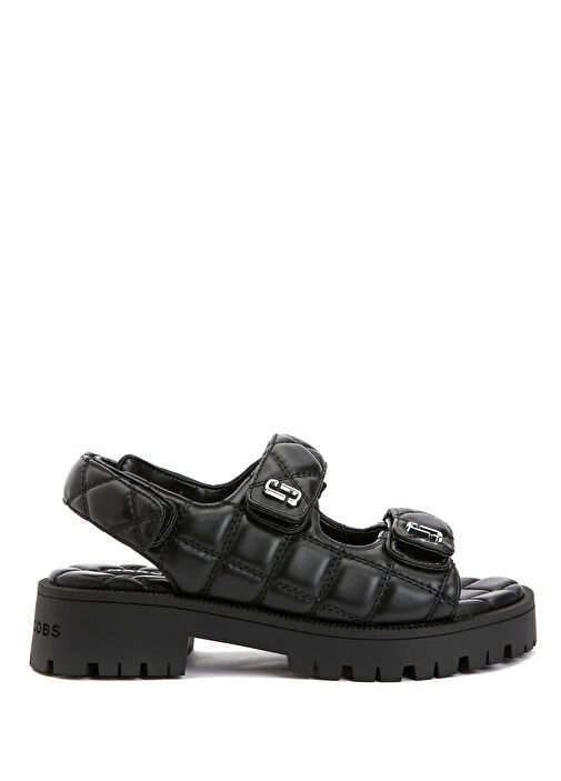 Siyah Kadın Deri Sandalet - Görsel 2