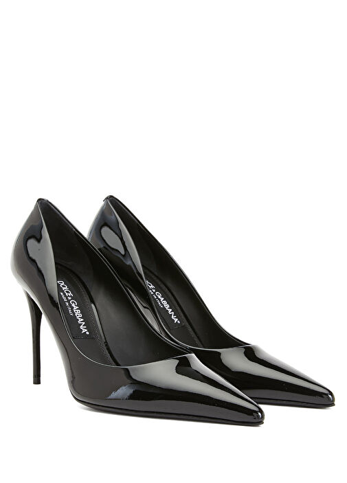 Cardinale Siyah Deri Stiletto - Görsel 3