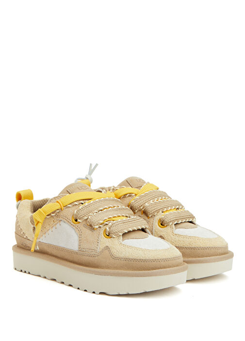 Lo Lowmel Biarritz Hardal Kadın Süet Sneaker - Görsel 3