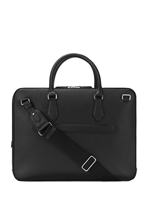 Black Montblanc Black Men Large Black Mens Leather Briefcase