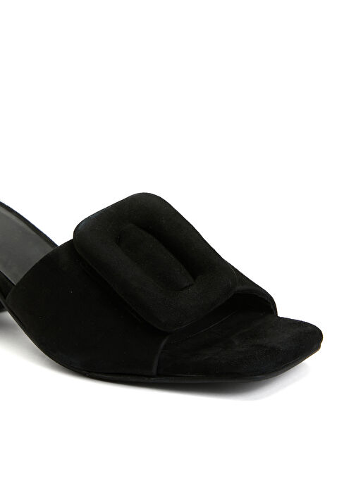 Siyah Kadın Süet Terlik - Görsel 7