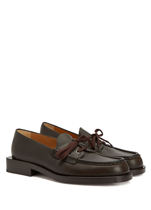Marino Koyu Kahverengi Erkek Deri Loafer - Görsel 3