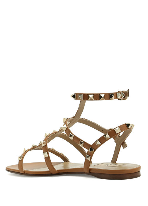 Rockstud Taba Kadın Deri Sandalet - Görsel 4