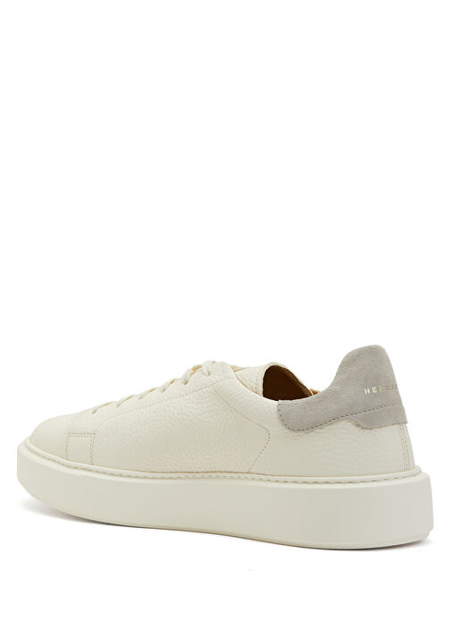 Beyaz Erkek Deri Sneaker - Görsel 4