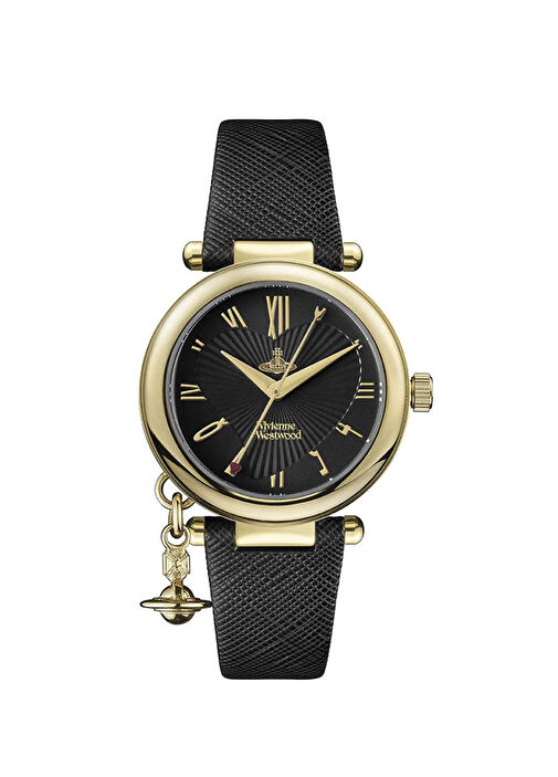 Vivienne Westwood - VV006GDBLK Black Leather Women's Watch