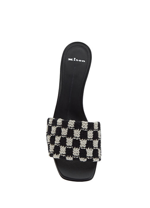 Kiton Kiton Siyah Kare Desenli Örgülü Kadın Terlik Sandalet & Terlik | Beymen Siyah - 5. görsel