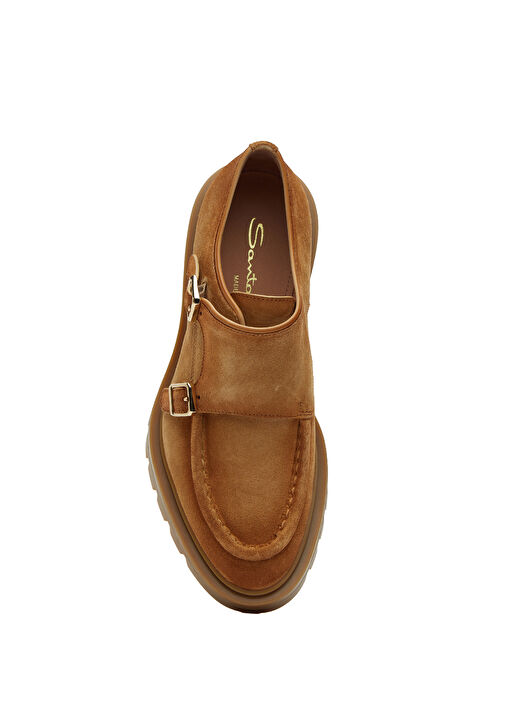 Taba Kemer Detaylı Kadın Süet Loafer - Görsel 4