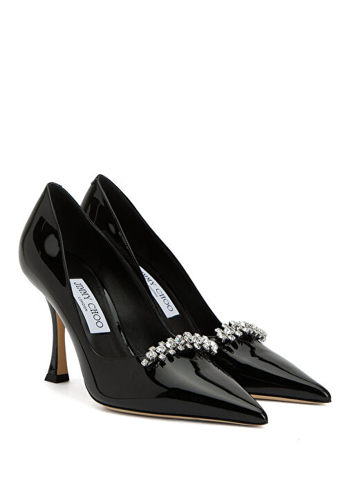 Belinda Siyah Rugan Deri Topuklu Ayakkabı - Görsel 3