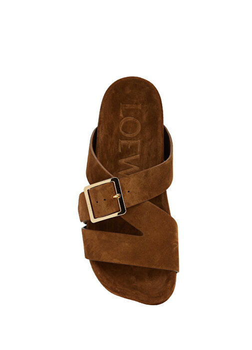 Ease Kahverengi Kadın Süet Terlik - Görsel 5