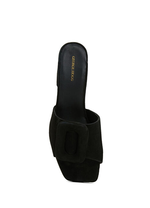 Siyah Kadın Süet Terlik - Görsel 5