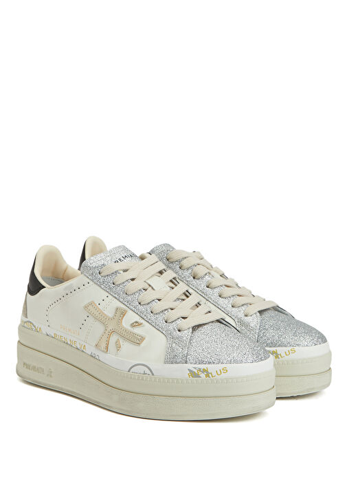 Claudia Beyaz Gri Kadın Sneaker - Görsel 3