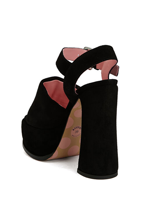 Siyah Kadın Deri Sandalet - Görsel 4