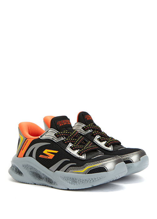 Meteor-Lights Siyah Silver Erkek Çocuk Sneaker - Görsel 3