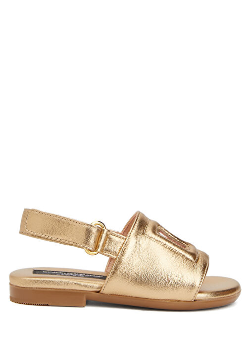 Gold Kız Çocuk Deri Sandalet - Görsel 2