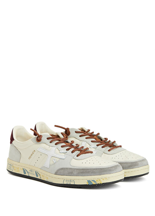 Beyaz Erkek Deri Sneaker - Görsel 3