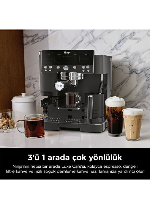 Ninja - Luxe Café Premier Siyah Espresso Makinesi - Siyah