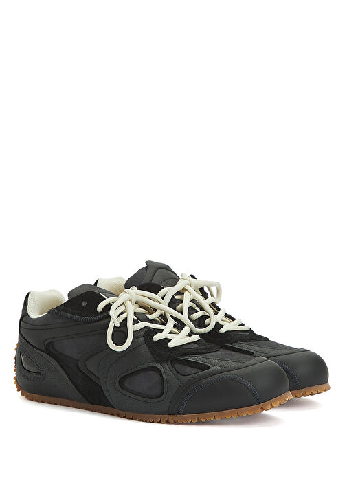 Siyah Kadın Deri Sneaker - Görsel 3