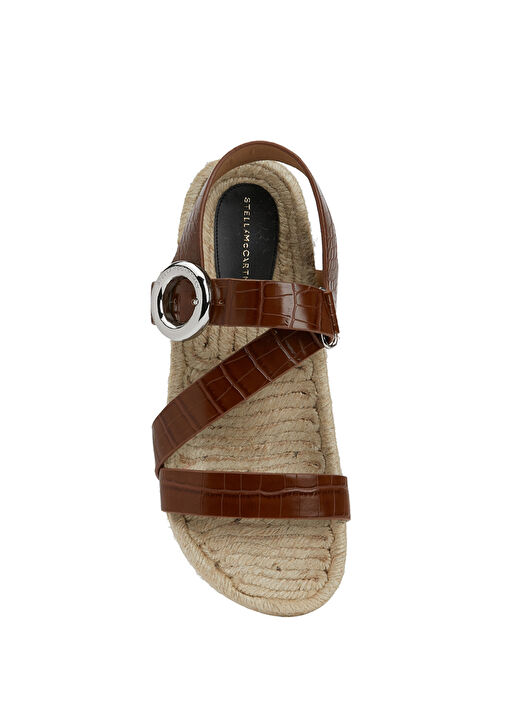 Gaia Cocco Taba Krokodil Dokulu Kadın Sandalet - Görsel 5